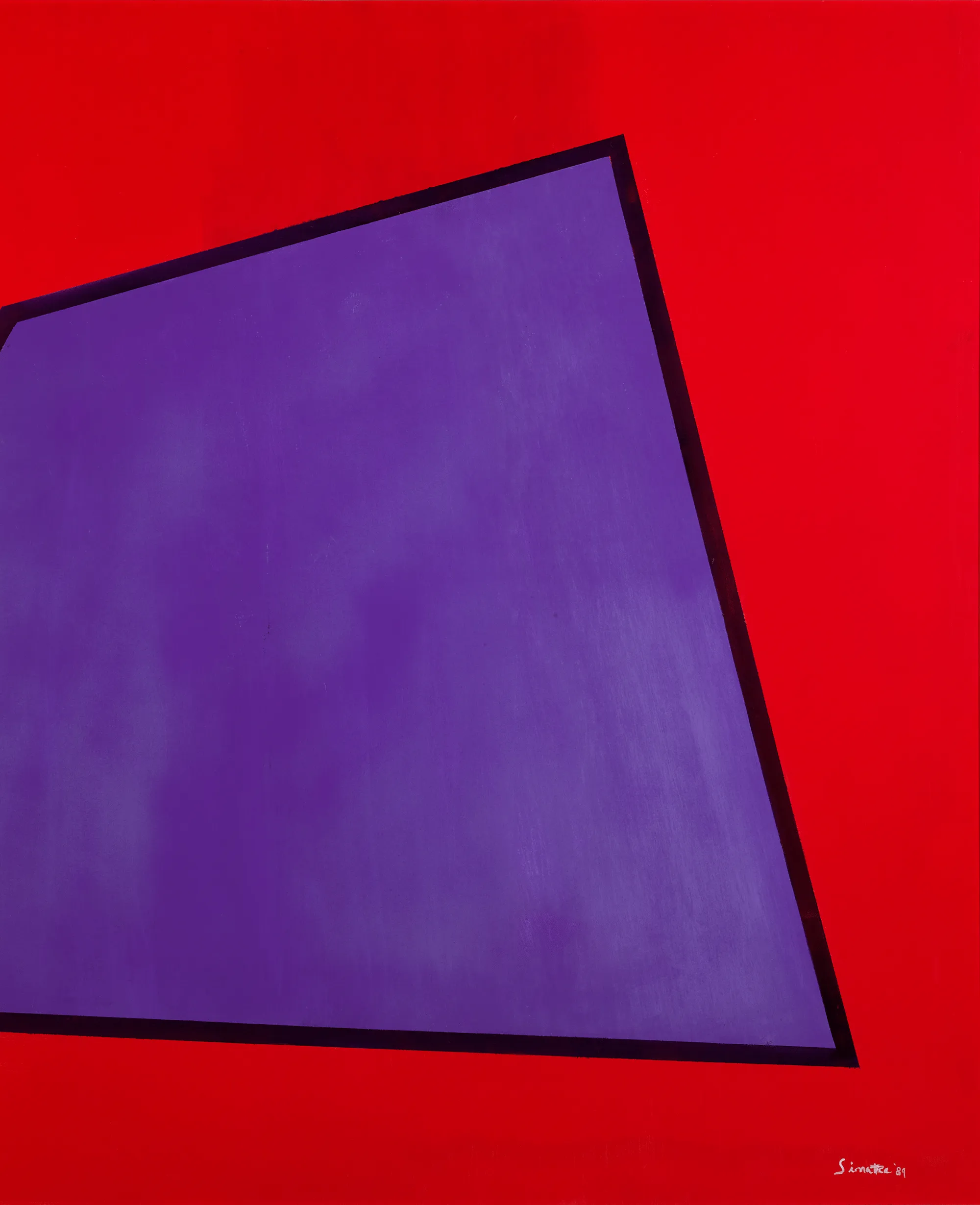 Abstract with Blue on Red by Frank Sinatra