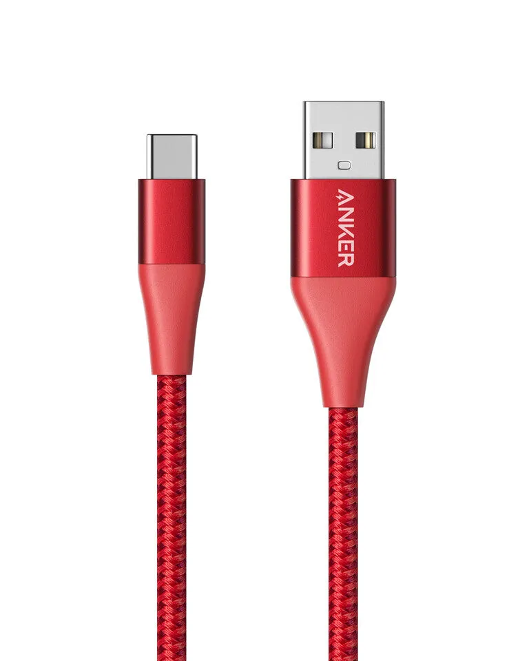 Anker Powerline  II USB cable 0.9 m USB 2.0 USB A USB C Red