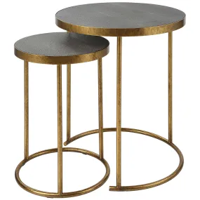 Aragon Nesting Tables, Gray, Set of 2