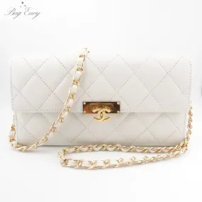 CHANEL Caviar CC Flip Wallet on Chain