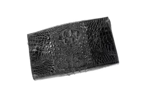 Crocodile Leather Men Knucklebox Luggage Locks  Zipper Business Long Password Lock Clutch