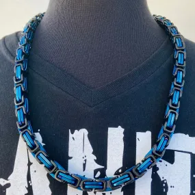 Daytona Necklace - Blue & Black - Heritage - 1/2 inch