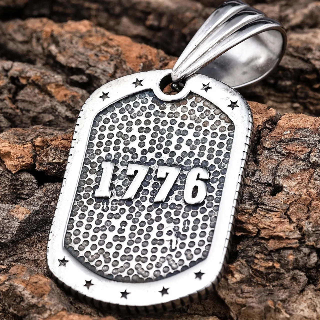 Dog Tag - 1776 "We The People"  Pendant - Necklace (807)