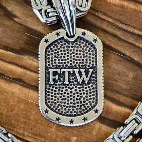 Dog Tag - FTW Pendant - Necklace (478)