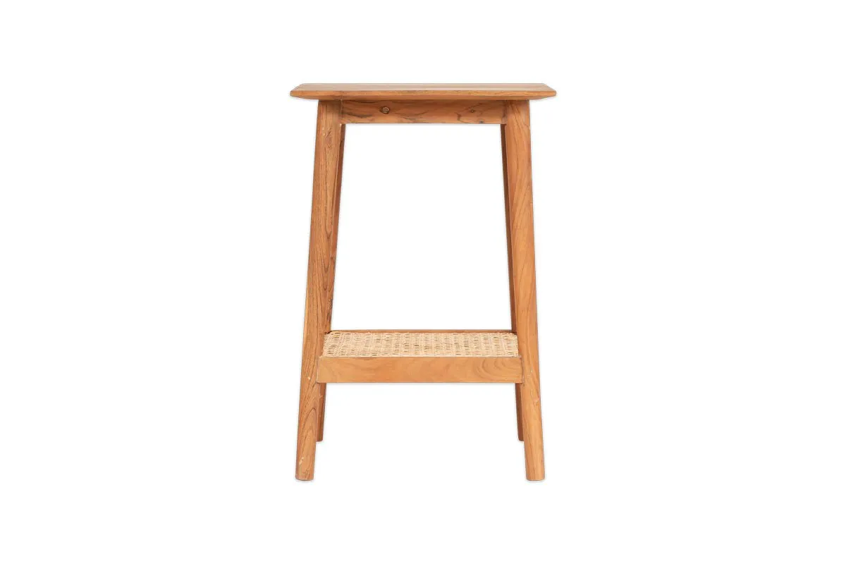 Erabar Acacia & Cane Side Table