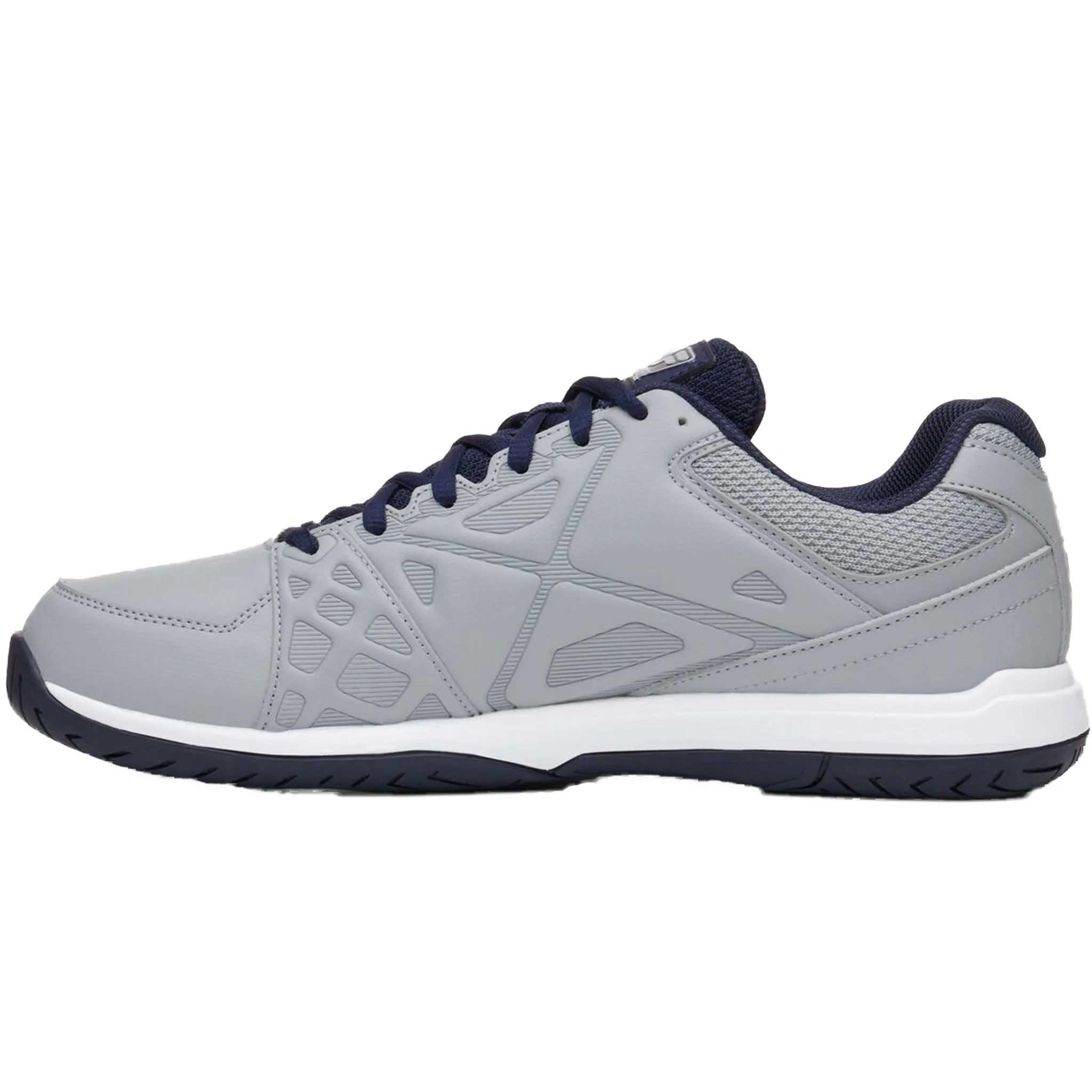 Fila Men's 1PM01800 256 Double Bounce 3 Highrise Navy Metallic Silver Pickleball Shoes