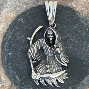 Grim Reaper & Scythe Pendant - Necklace (450)