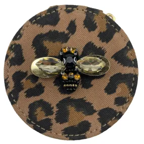 Jewellery travel pot leopard print - sparkle star bumblebee