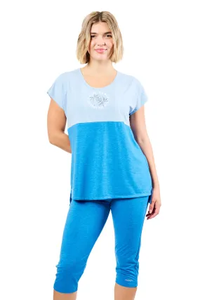 Jockey Blue Palm Beach Crop Sleep Leggings