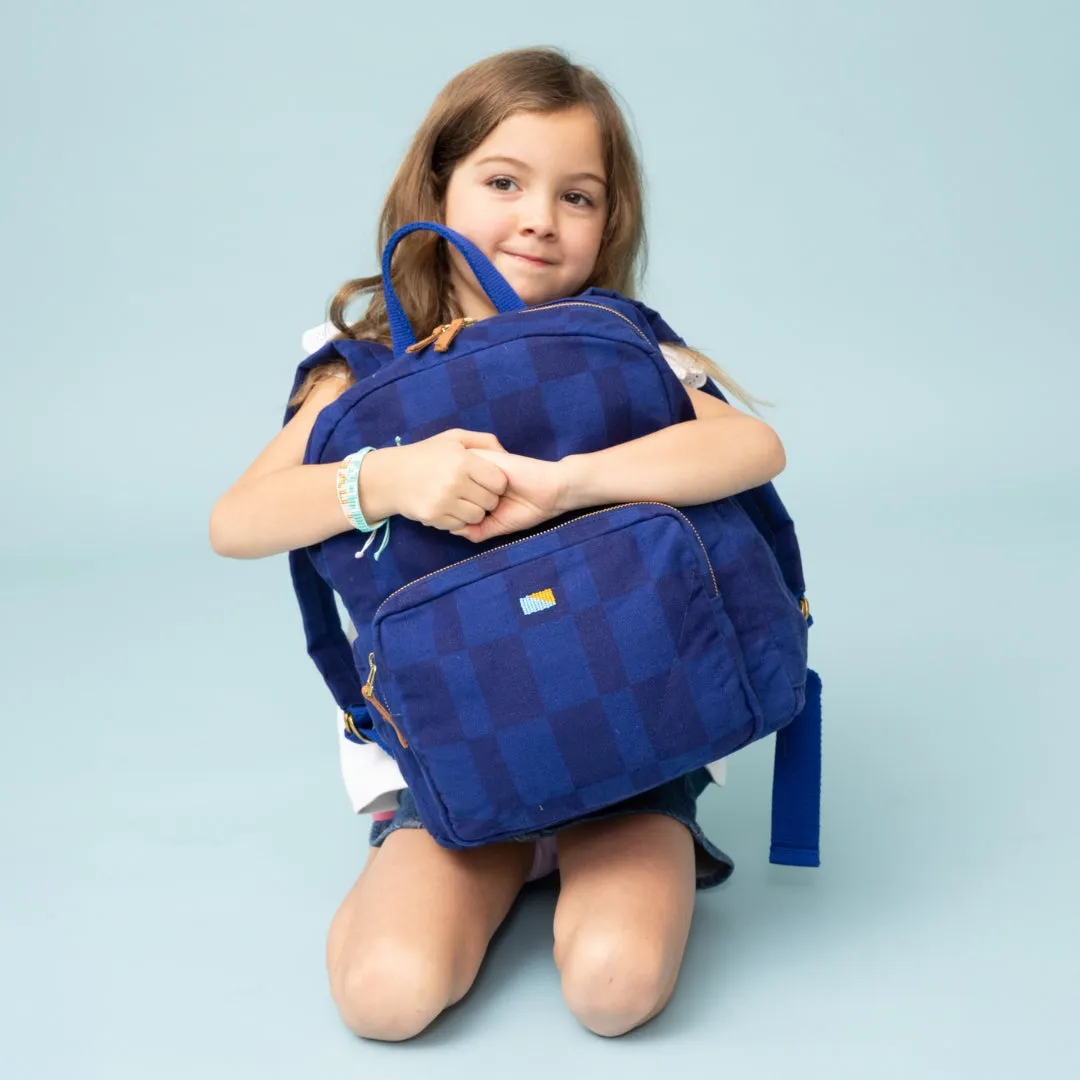 Kids' Backpack - Cobalt Checker