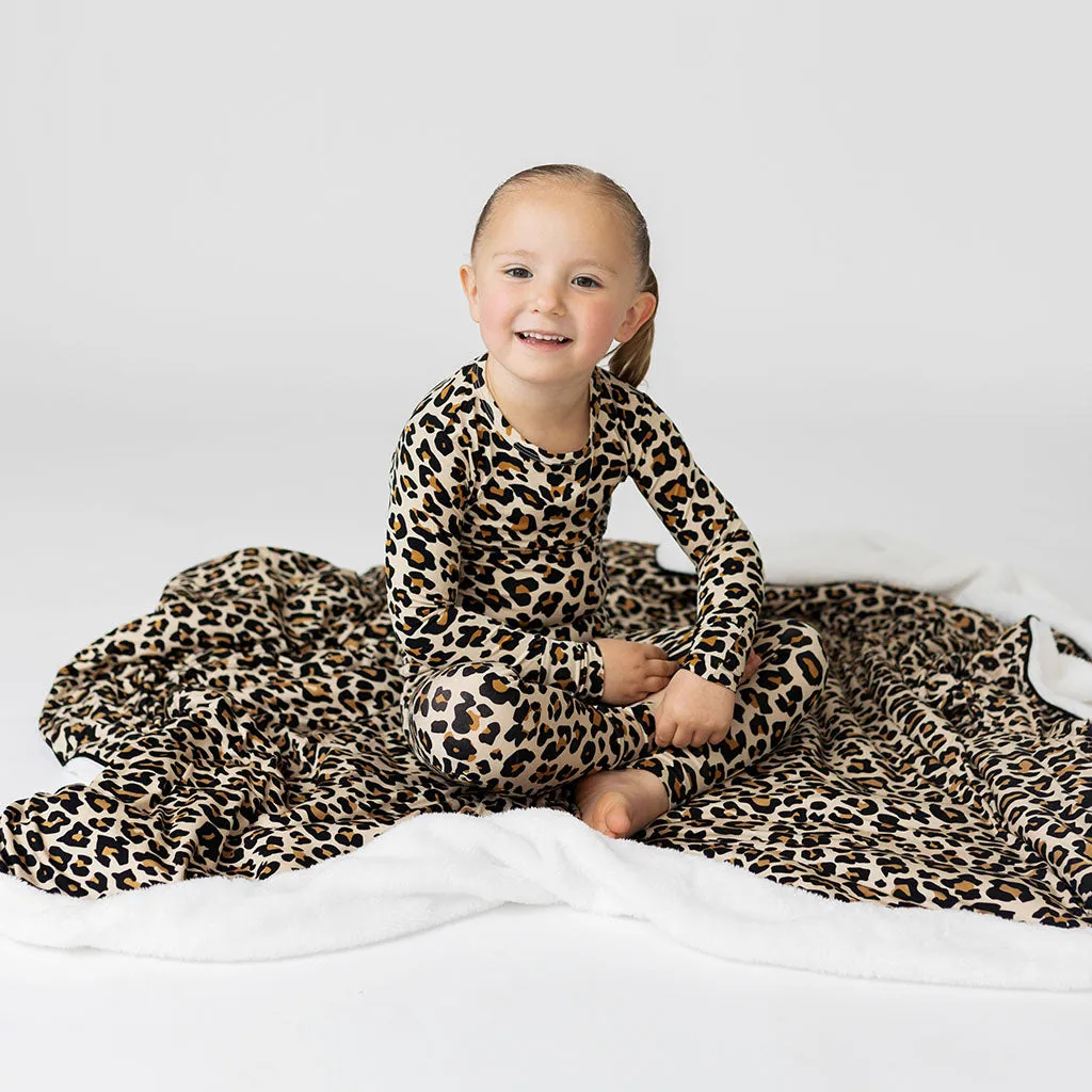 Lana Leopard Tan Luxe Plush Patoo® Blanket