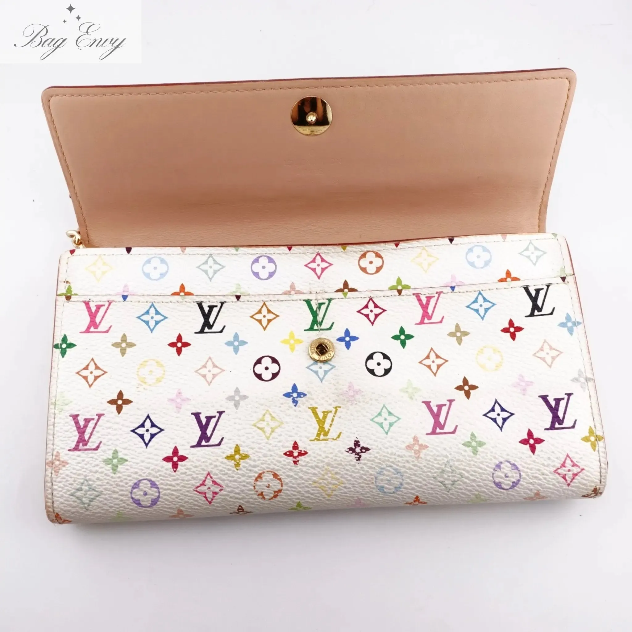 LOUIS VUITTON Multicolor Monogram Sarah Wallet on Chain