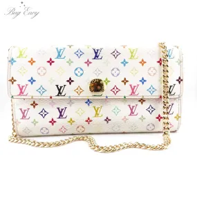 LOUIS VUITTON Multicolor Monogram Sarah Wallet on Chain