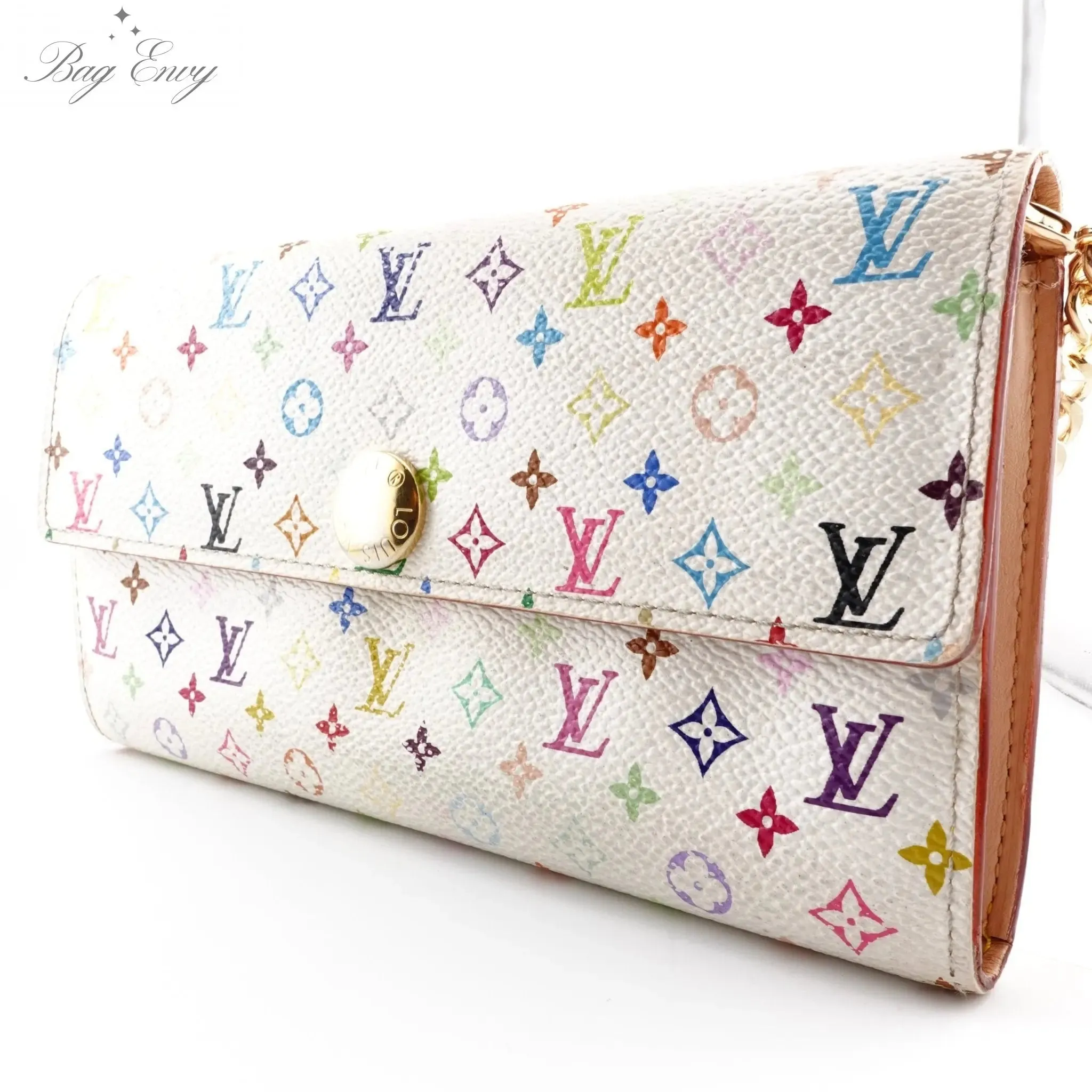 LOUIS VUITTON Multicolor Monogram Sarah Wallet on Chain