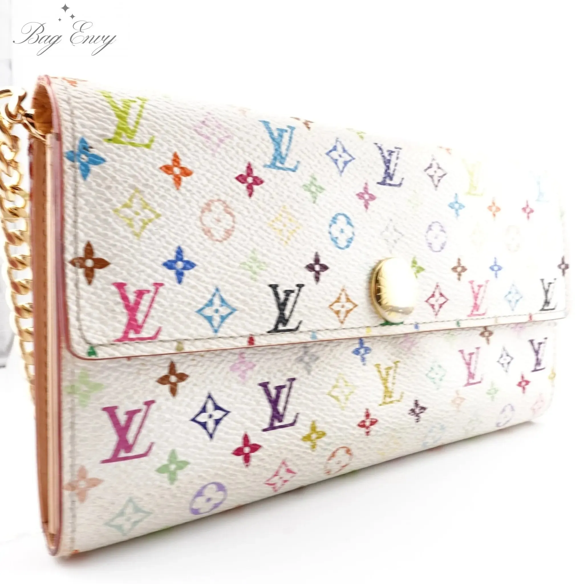 LOUIS VUITTON Multicolor Monogram Sarah Wallet on Chain