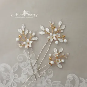 Lynette hair pins mix and match - 3 styles - Rose gold, Gold or silver FROM: