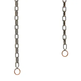 Marla Aaron Blackened Silver Biker Chain with Yellow Gold Loops