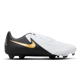 Nike Phantom GX 2 Academy FG Football Boots (White/Black/Metallic Gold)